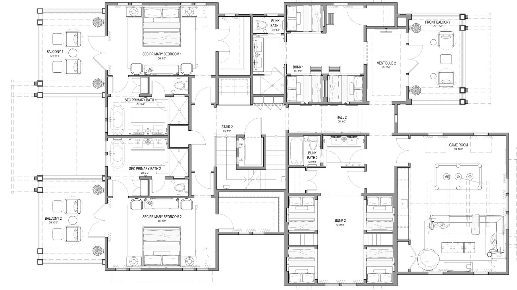 Second level floor plan